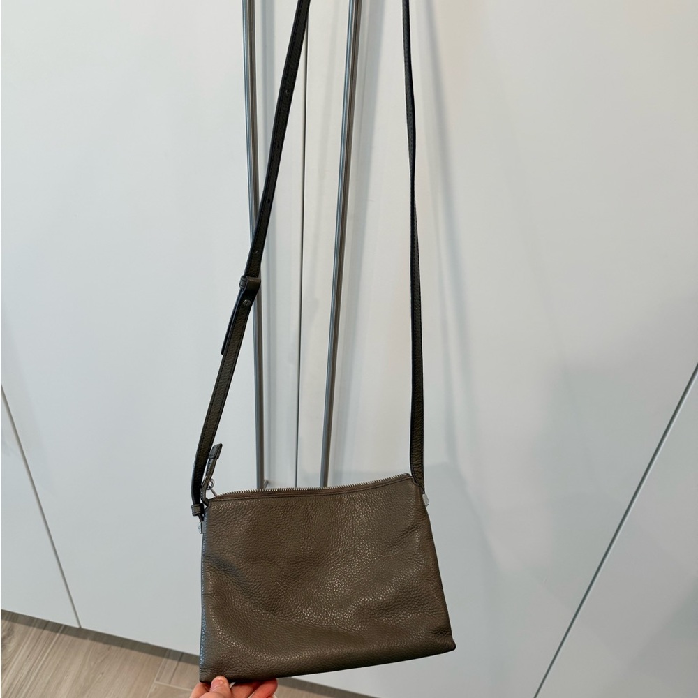 Marc Jacobs Neutral Brown Taupe Leather Crossbody bag with adjustable strap